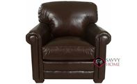 Cassidy Leather Chair by Klaussner with Down-Blend Cushion Option