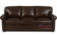 Cassidy Leather Sofa by Klaussner with Down-Blend Cushion Option