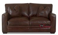 Houston Leather Loveseat with Down-Blend Cushio...