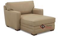 Houston Leather Chaise Lounge with Down-Blend Cushions by Savvy