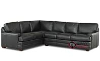 Halifax True Sectional Leather Full Sofa Bed by Savvy