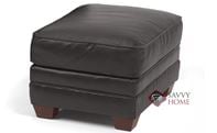 Bel-Air Leather Ottoman by Savvy