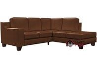 Reed Top-Grain Leather Compact Chaise Sectional Sofa by Palliser