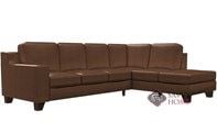 Reed Top-Grain Leather Large Chaise Sectional Sofa by Palliser