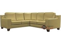 Reed Top-Grain Leather Compact True Sectional Sofa by Palliser