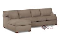 Palo Alto Leather Large Chaise Sectional Sofa b...