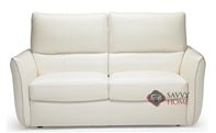 Versa Twin Leather Sofa Bed by Natuzzi Editions with Greenplus Foam Mattress (B842-262)