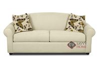 Chicago Full Sleeper Sofa by Savvy in Microsuede Oyster