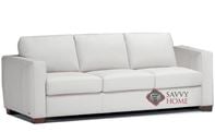 Roya Queen Leather Sleeper Sofa by Natuzzi Editions in Denver Antique White (B735-008)