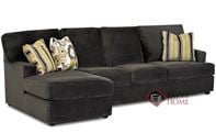 Mercer Island Chaise Sectional Queen Sofa Bed b...
