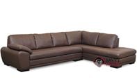 Miami Top-Grain Leather Large Chaise Sectional ...