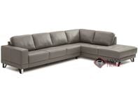Seattle Top-Grain Leather Chaise Sectional Sofa...