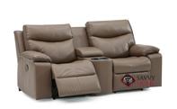 Providence Dual Reclining Top-Grain Leather Loveseat with Console by Palliser--Power Upgrade Available