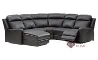 Forest Hill Reclining Top-Grain Leather True Sectional Sofa with Chaise by Palliser--Power Upgrade Available