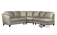 Alula Large Angled Top-Grain Leather Chaise Sectional Sofa by Palliser