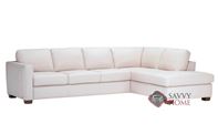 Roya Chaise Sectional Leather Queen Sofa Bed by Natuzzi Editions (B735-022/023/200/201)