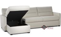 Conca Leather Chaise Sectional Full Sofa Bed by Natuzzi Editions with Storage (C010-377/379/534/535)