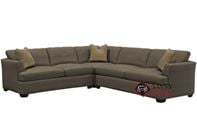 Berkeley True Sectional Queen Sofa Bed by Savvy with Down-Blend Cushions