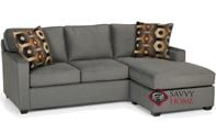 The 403 Chaise Sectional Queen Sofa Bed with Storage by Stanton in Luscious Shitake