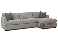 Berkeley Chaise Sectional Sofa by Savvy with Down-Blend Cushions
