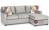 The 403 Chaise Sectional Queen Sofa Bed with Storage by Stanton in Luscious Platinum