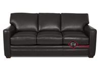 Bel-Air Queen Leather Sleeper Sofa by Savvy in Durango Black