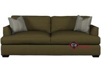 Berkely Queen Sofa Bed by Savvy with Down-Blend Cushions in Empire Toffee