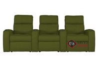 Flicks 3-Seat Power Reclining Home Theater Seating (Straight) with Consoles by Palliser