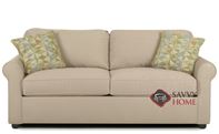 Ottawa Queen Sleeper Sofa by Savvy in Microsuede Khaki