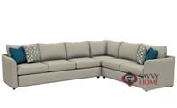 Aventura True Sectional Queen Sofa Bed by Savvy in Lizzy Linen