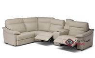 Pazienza (C012-514/515/291/076/323) Power Reclining Leather True Sectional with Console by Natuzzi