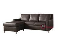 Bryson High Leg Queen Plus with Chaise Sectional Leather Comfort Sleeper by American Leather--Generation VIII