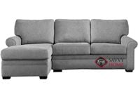 Gaines Low Leg Queen Plus with Chaise Sectional Leather Comfort Sleeper by American Leather--V9