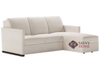 Pearson Low Leg Queen Plus with Chaise Sectional Leather Comfort Sleeper by American Leather--V9