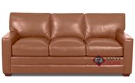 Palo Alto Queen Leather Sleeper Sofa by Savvy in Steamboat Chestnut
