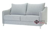 Ethos Jumbo Leather Loveseat Queen Sofa Bed by ...