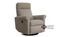 Rolled Arm Leather Reclining Swivel Glide Chair by Luonto--Power Upgrade Available
