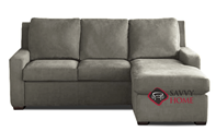 Lyons Low Leg Queen Plus with Chaise Sectional Comfort Sleeper in Apollo Flint by American Leather--Generation VIII