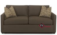 San Francisco Queen Sleeper Sofa by Savvy in Microsuede Thyme