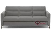 Caffaro Queen Leather Sofa Bed by Natuzzi Editions in Le Mans Steel Grey 15D1 (C008-266)