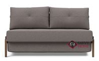 Cubed Full Sofa Bed with Dark Wood Legs by Innovation Living in 521 Mixed Dance Grey