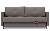 Cubed Queen Sofa Bed with Arms by Innovation Living in 521 Mixed Dance Grey