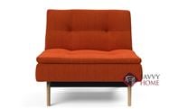 Dublexo Eik Chair Sofa Bed with Oak Legs by Innovation Living in 506 Elegance Paprika