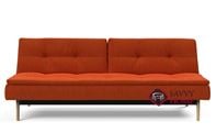 Dublexo Eik Full Sofa Bed with Oak Legs by Innovation Living in 506 Elegance Paprika