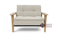 Dublexo Frej Chair Sofa Bed with Oak Legs by Innovation Living in 527 Mixed Dance Natural
