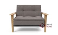 Dublexo Frej Chair Sofa Bed with Oak Legs by Innovation Living in 521 Mixed Dance Grey