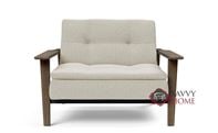 Dublexo Frej Chair Sofa Bed with Smoked Oak Legs by Innovation Living in 527 Mixed Dance Natural
