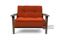 Dublexo Frej Chair Sofa Bed with Smoked Oak Legs by Innovation Living in 506 Elegance Paprika