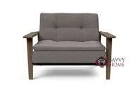 Dublexo Frej Chair Sofa Bed with Smoked Oak Legs by Innovation Living in 521 Mixed Dance Grey