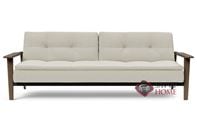 Dublexo Frej Full Sofa Bed with Smoked Oak Legs by Innovation Living in 527 Mixed Dance Natural